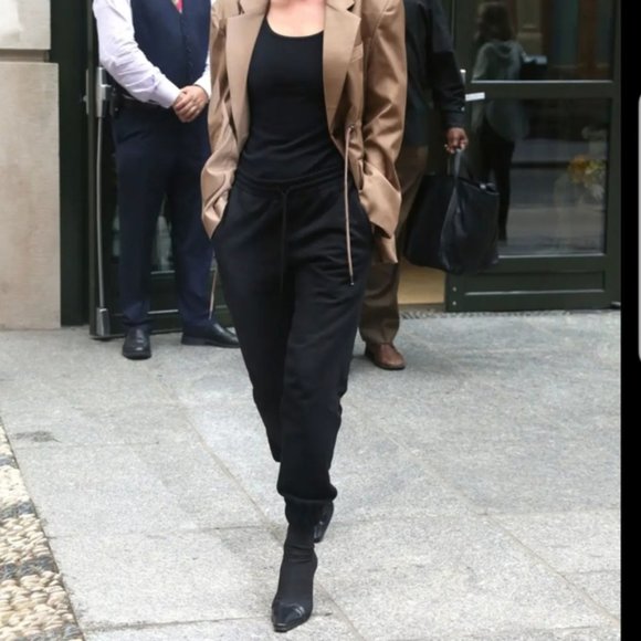 MODA ME COUTURE Pants - BLACK COMFY JOGGERS